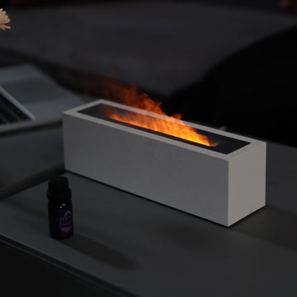 LED Difusor de aroma e humidificador de ar com imitação de chama LED/10W/5V