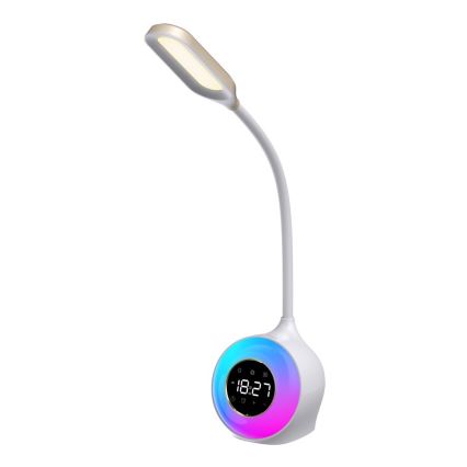 LED RGBW Candeeiro de mesa com regulação com despertador FALCON LED/10W/12V