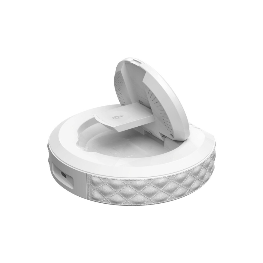 Despertador com visor LCD e sem fios Qi charger 27W/9V branco