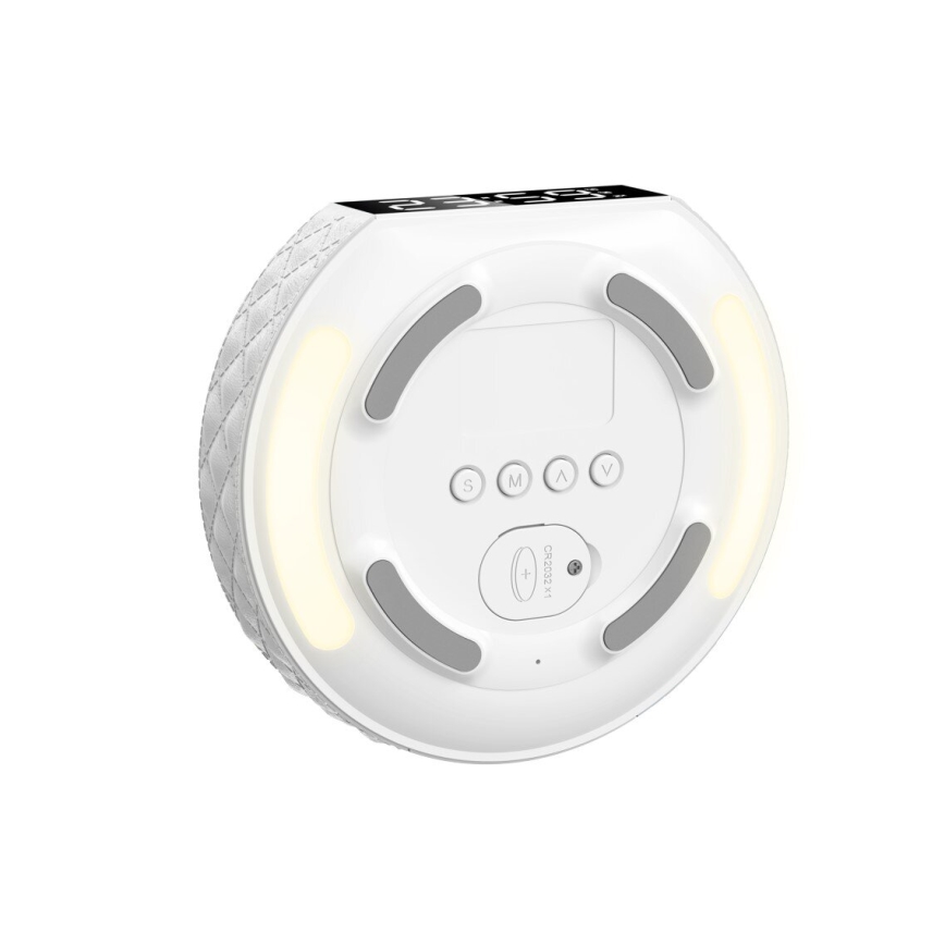 Despertador com visor LCD e sem fios Qi charger 27W/9V branco