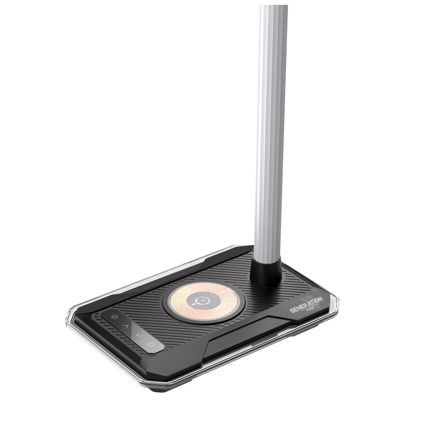 Candeeiro de mesa LED RGBW com regulação e carregamento Qi 30W/230V preto