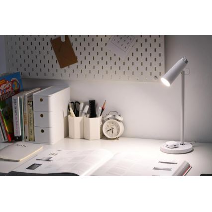 Candeeiro de mesa LED com regulação e carregamento sem fios TIT LED/12W/230V branco