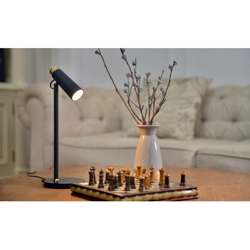 Candeeiro de mesa LED com regulação e carregamento sem fios TIT LED/12W/230V preto