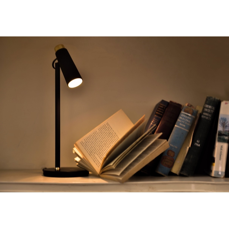 Candeeiro de mesa LED com regulação e carregamento sem fios TIT LED/12W/230V preto