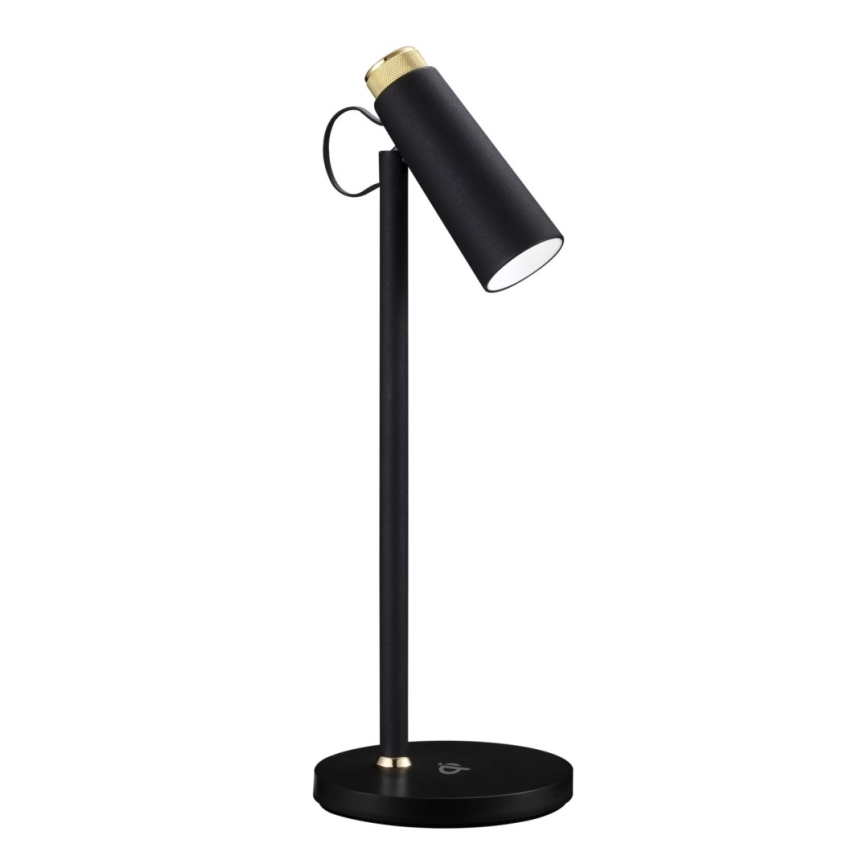 Candeeiro de mesa LED com regulação e carregamento sem fios TIT LED/12W/230V preto