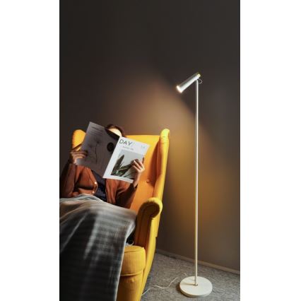 Candeeiro de chão LED com regulação TIT LED/6W/230V branco