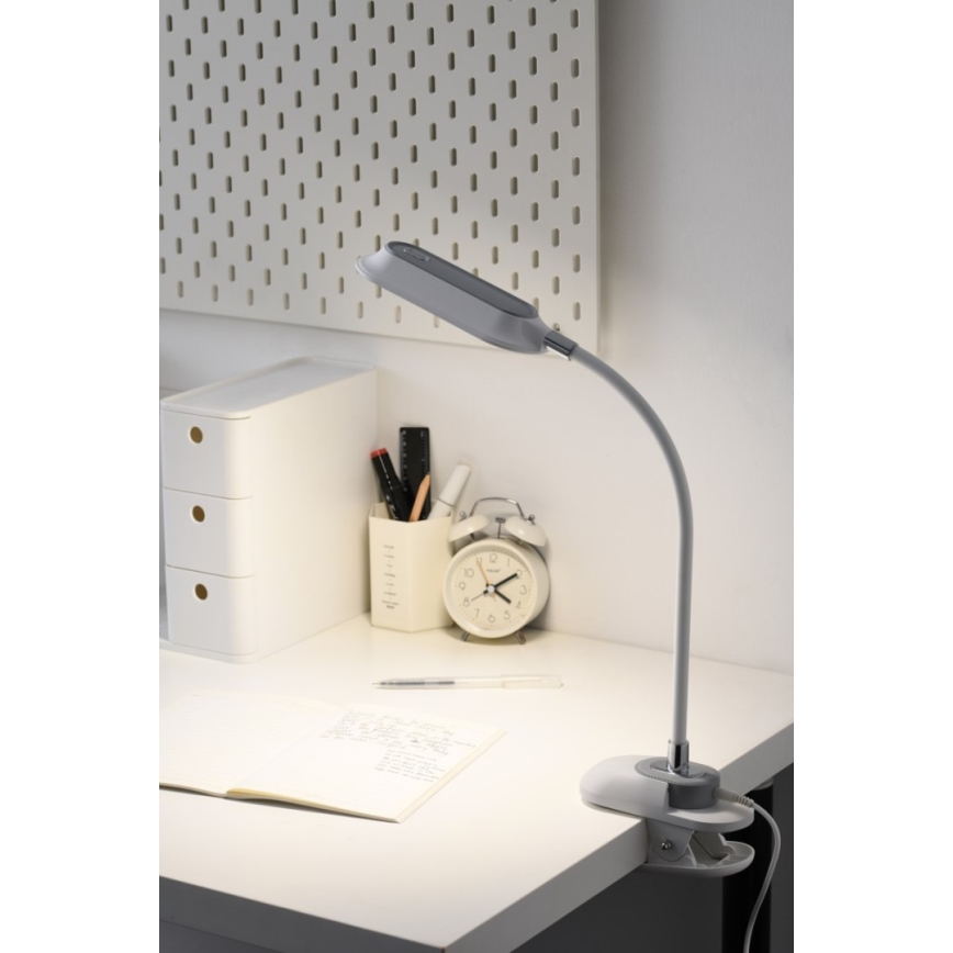 LED+CCT Lâmpada de mesa regulável com clip CLIP LED/7,5W/230V 3000/4200/5000K branca