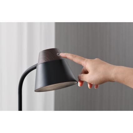 Candeeiro de mesa LED+CCT dimerizável com carregamento sem fios QI IDEAL LED/8W/230V 2700/4000/5000K castanho