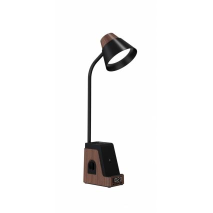 Candeeiro de mesa LED+CCT dimerizável com carregamento sem fios QI IDEAL LED/8W/230V 2700/4000/5000K castanho