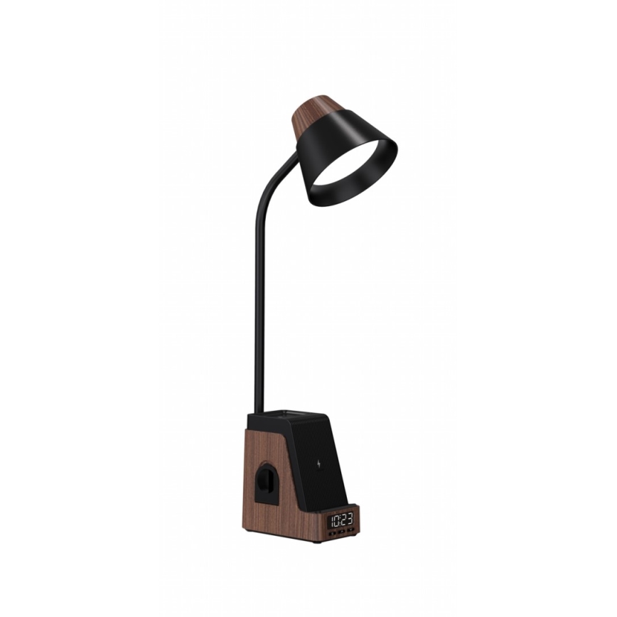 Candeeiro de mesa LED+CCT dimerizável com carregamento sem fios QI IDEAL LED/8W/230V 2700/4000/5000K castanho