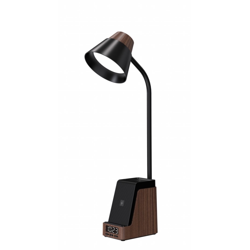 Candeeiro de mesa LED+CCT dimerizável com carregamento sem fios QI IDEAL LED/8W/230V 2700/4000/5000K castanho