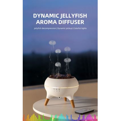 Immax 09104L - Difusor de aroma e umidificador de ar JELLYFISH LED/11W/5V