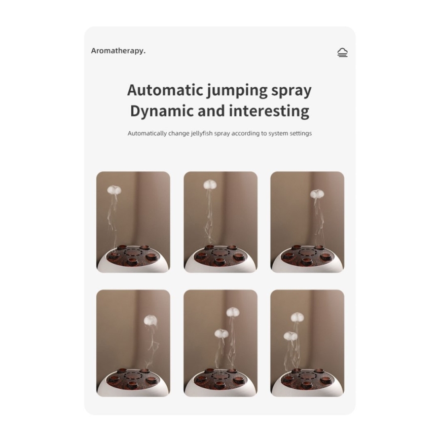 Immax 09104L - Difusor de aroma e umidificador de ar JELLYFISH LED/11W/5V