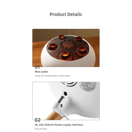 Immax 09104L - Difusor de aroma e umidificador de ar JELLYFISH LED/11W/5V