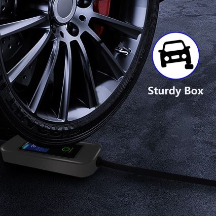 Immax - Estação de carregamento portátil para veículos elétricos AC Type 2 32A/380V 22kW + ficha 230V 5m Wi-Fi Tuya