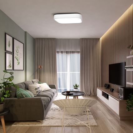 Immax NEO 07042L – Iluminação de teto LED com regulação RECUADRO LED/67W/230V + CR Tuya