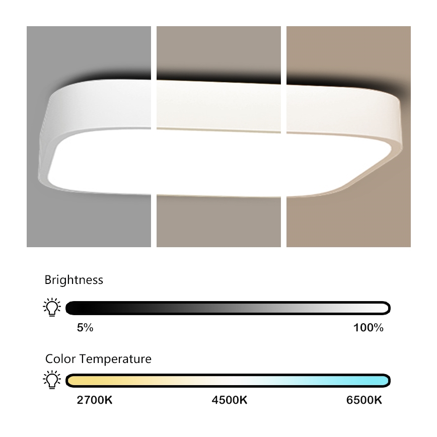 Immax NEO 07042L – Iluminação de teto LED com regulação RECUADRO LED/67W/230V + CR Tuya