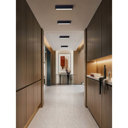 Immax NEO 07074-60 - Iluminação de teto LED com regulação CANTO LED/34W/230V preto Tuya + controlo remoto