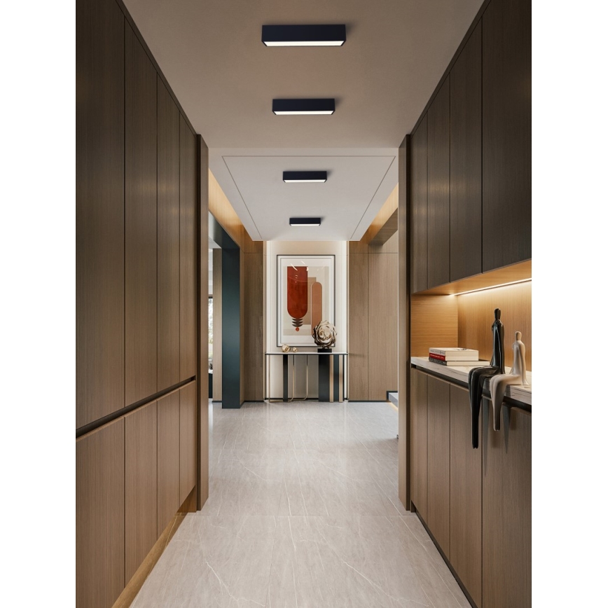 Immax NEO 07074-60 - Iluminação de teto LED com regulação CANTO LED/34W/230V preto Tuya + controlo remoto