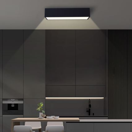Immax NEO 07074-60 - Iluminação de teto LED com regulação CANTO LED/34W/230V preto Tuya + controlo remoto