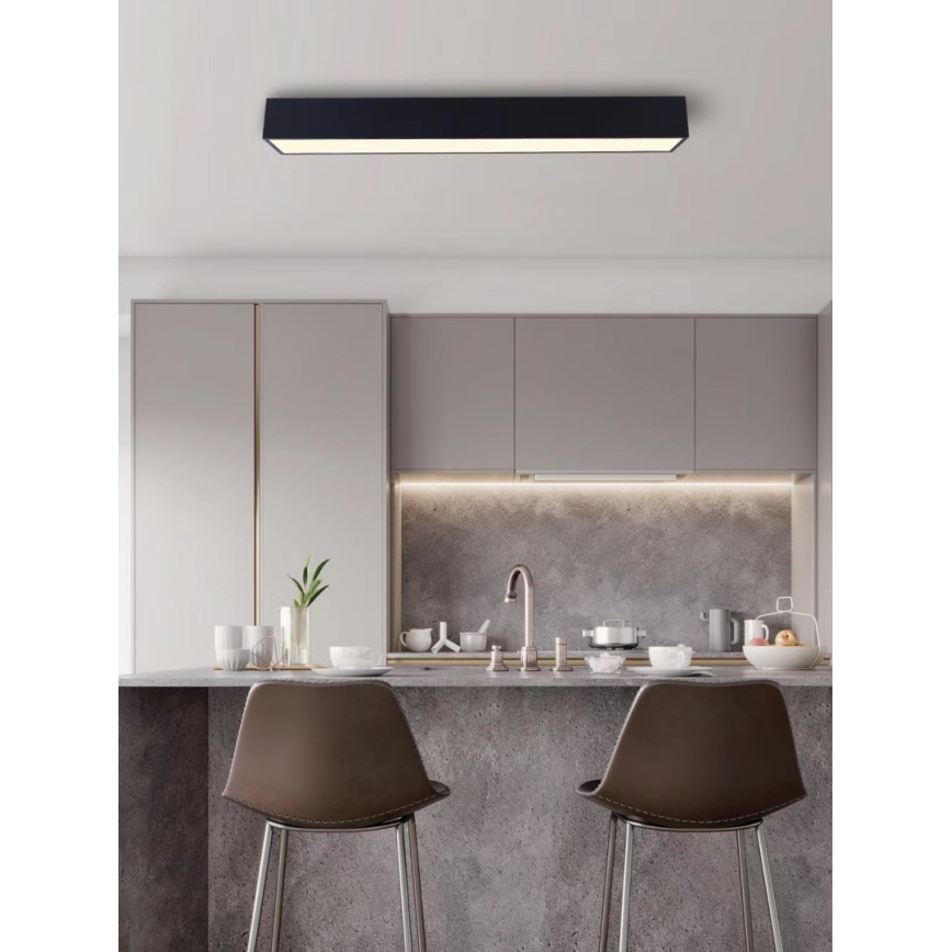 Immax NEO 07074-90 - Iluminação de teto LED com regulação CANTO LED/50W/230V preto Tuya + controlo remoto