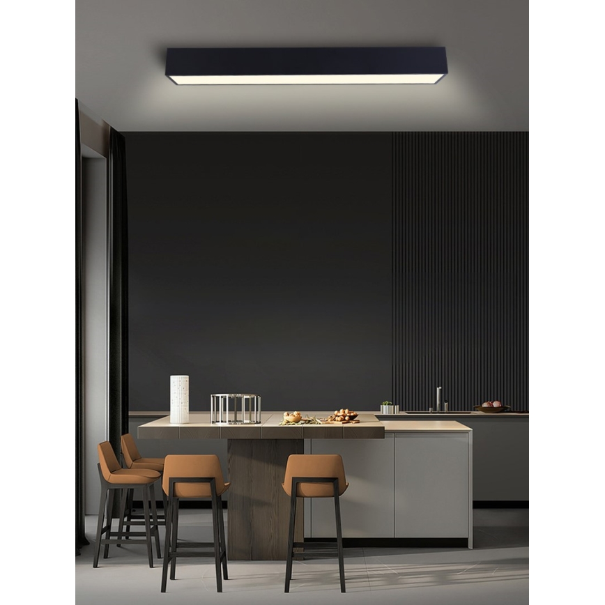 Immax NEO 07074-90 - Iluminação de teto LED com regulação CANTO LED/50W/230V preto Tuya + controlo remoto