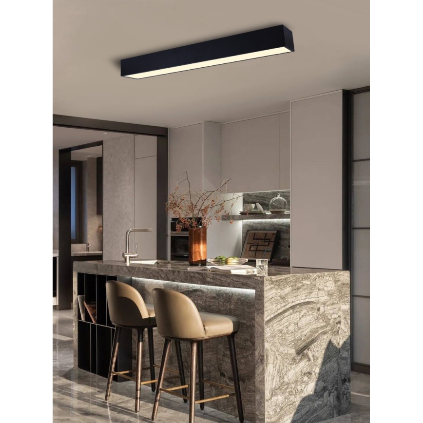 Immax NEO 07074-90 - Iluminação de teto LED com regulação CANTO LED/50W/230V preto Tuya + controlo remoto