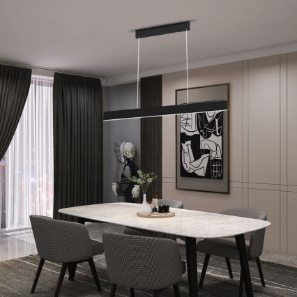 Immax NEO 07076L - Lustre LED dimmerável em cabo preto LISTON LED/18W/230V Tuya + controlo remoto