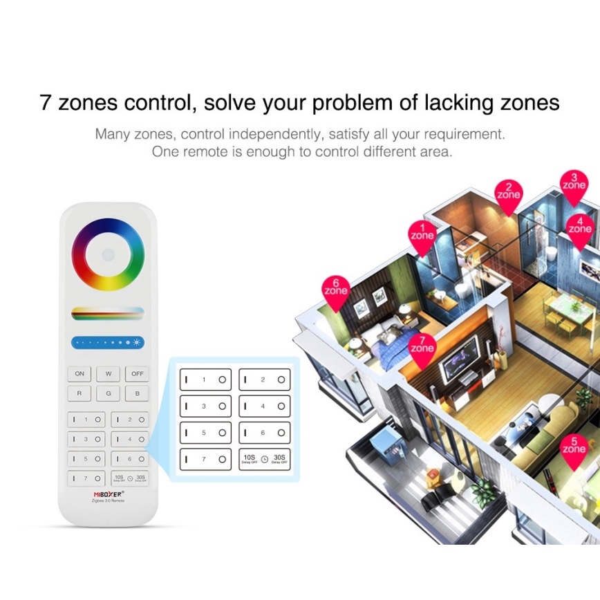 Immax NEO 07087-3 - Universal controlo remoto RGB+CCT MiBOXER Tuya
