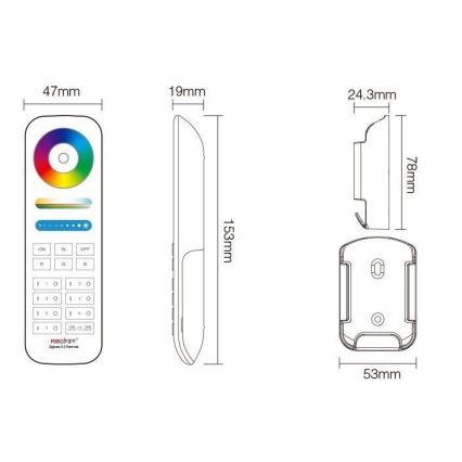 Immax NEO 07087-3 - Universal controlo remoto RGB+CCT MiBOXER Tuya