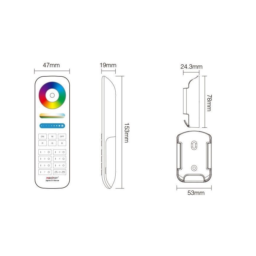 Immax NEO 07087-3 - Universal controlo remoto RGB+CCT MiBOXER Tuya