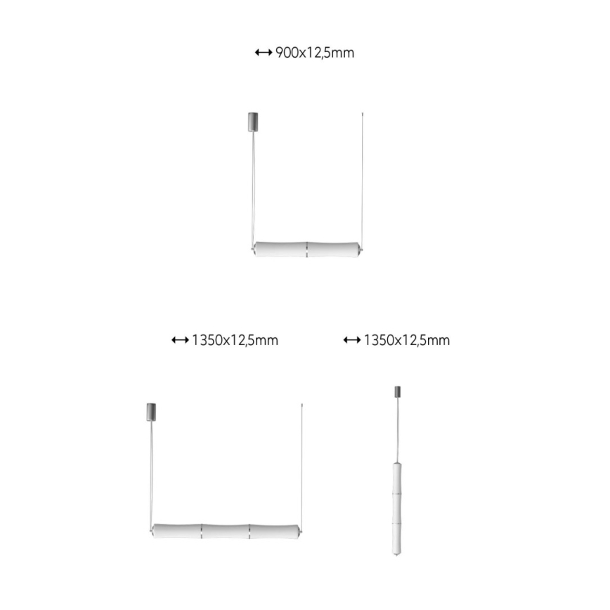 Immax NEO 07102L - Lustre LED dimmerizável em cabo BAMBOOS LED/30W/230V 90 cm Tuya + comando à distância