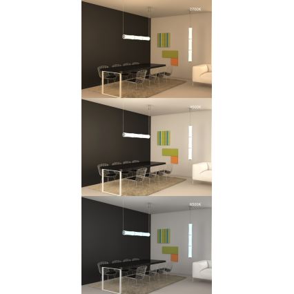 Immax NEO 07104L - Candelabro suspenso LED com regulação BAMBOOS LED/45W/230V 135 cm Tuya