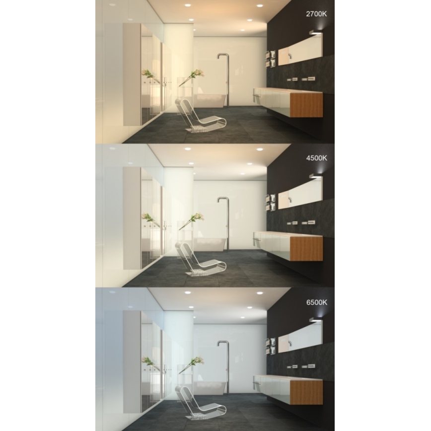 Immax NEO 07110K - Iluminação embutida de casa de banho LED com regulação PRACTICO LED/24W/230V Tuya