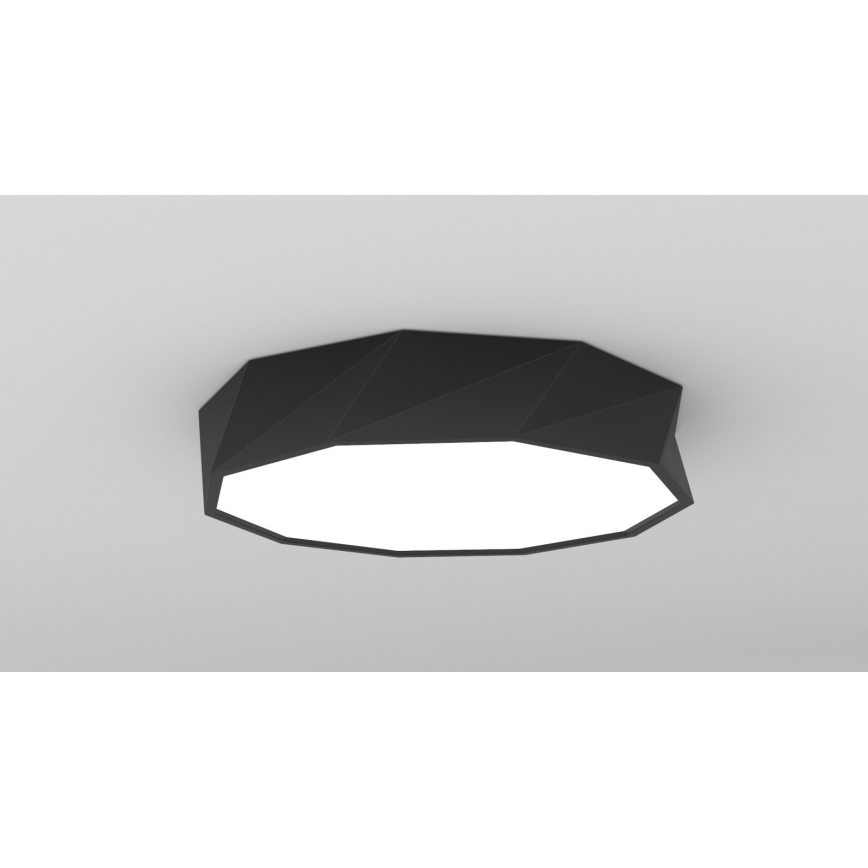 Immax NEO 07130-B60 - LED SMART Iluminação de teto com regulação DIAMANTE preto LED/43W/230V + controlo remoto 60cm Tuya ZigBee