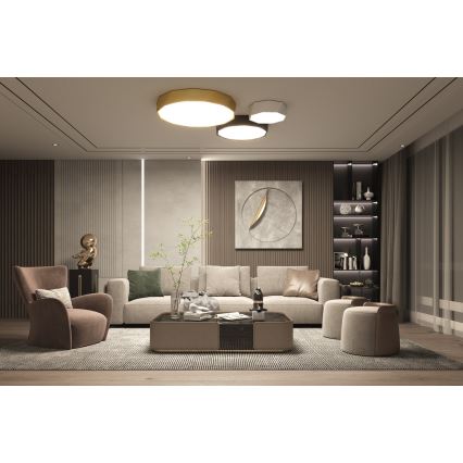Immax NEO 07130-B60 - LED SMART Iluminação de teto com regulação DIAMANTE preto LED/43W/230V + controlo remoto 60cm Tuya ZigBee