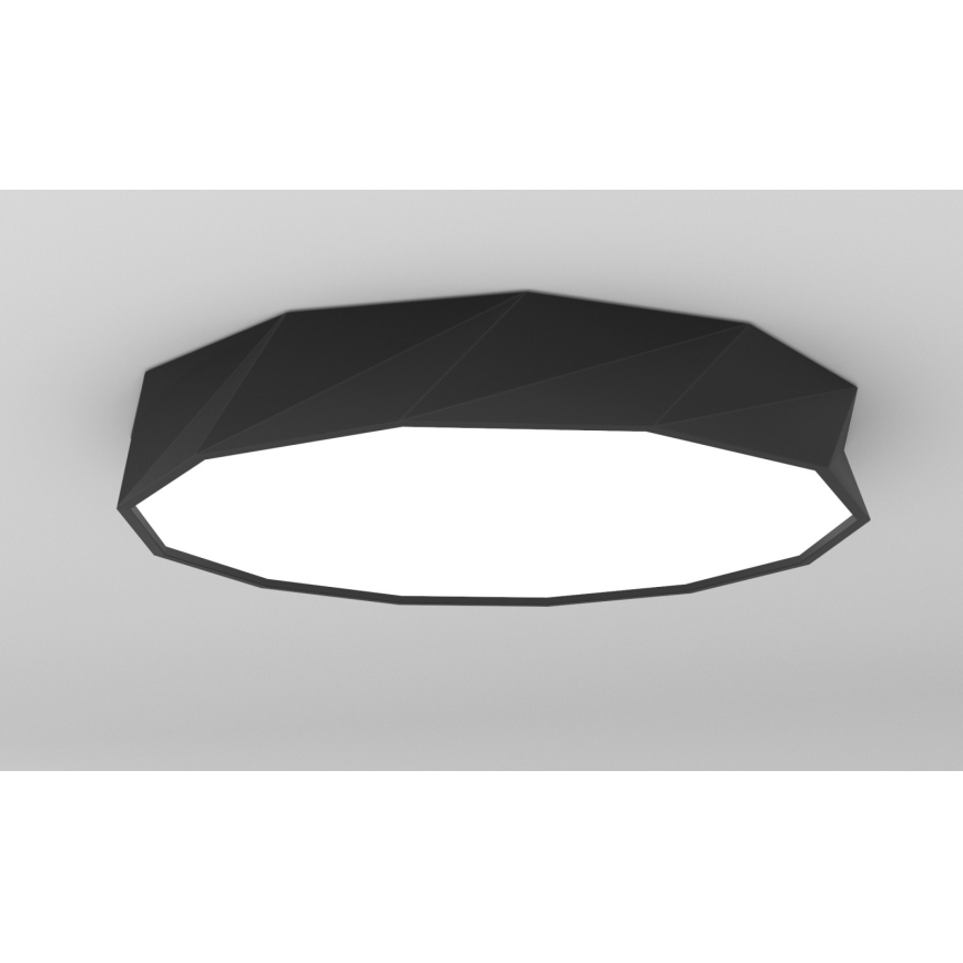 Immax NEO 07130-B80 - LED SMART Iluminação de teto com regulação preto DIAMANTE LED/60W/230V + controlo remoto 80cm Tuya ZigBee
