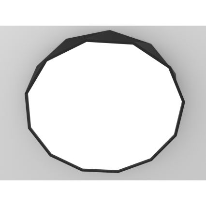 Immax NEO 07130-B80 - LED SMART Iluminação de teto com regulação preto DIAMANTE LED/60W/230V + controlo remoto 80cm Tuya ZigBee