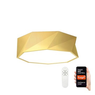 Immax NEO 07132-G40 - Iluminação de teto LED com regulação SMART DIAMANTE LED/31W/230V dourada 40 cm + CR Tuya ZigBee