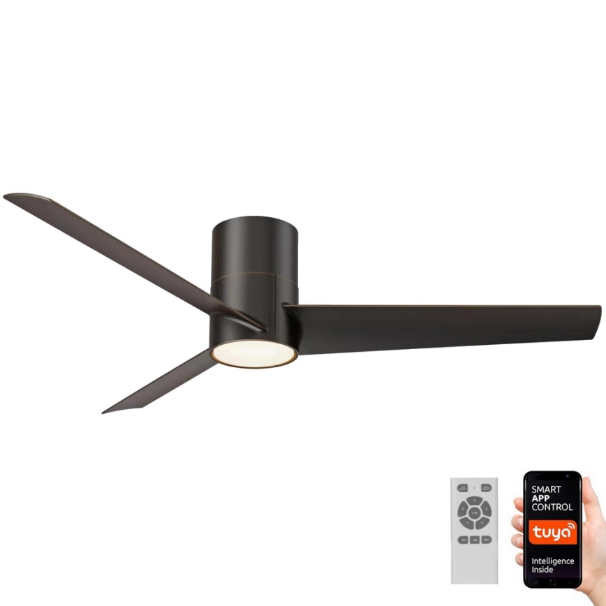 Immax NEO 07135-B - Ventoinha de teto LED FRESH LED/18W/230V Wi-Fi Tuya preto + comando