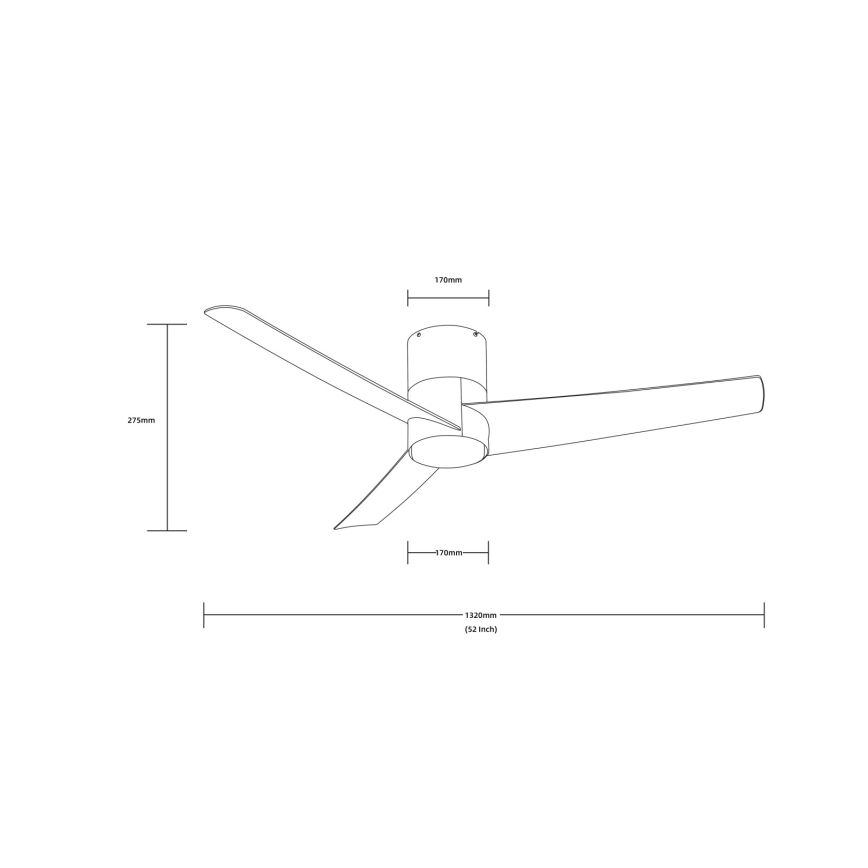 Immax NEO 07135-S - Ventoinha de teto LED com regulação FRESH LED/18W/230V Wi-Fi Tuya cromado mate + comando