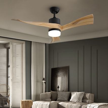 Immax NEO 07136-B - Ventoinha de teto LED com regulação SOFISTICADO LED/18W/230V carvalho Wi-Fi Tuya + comando