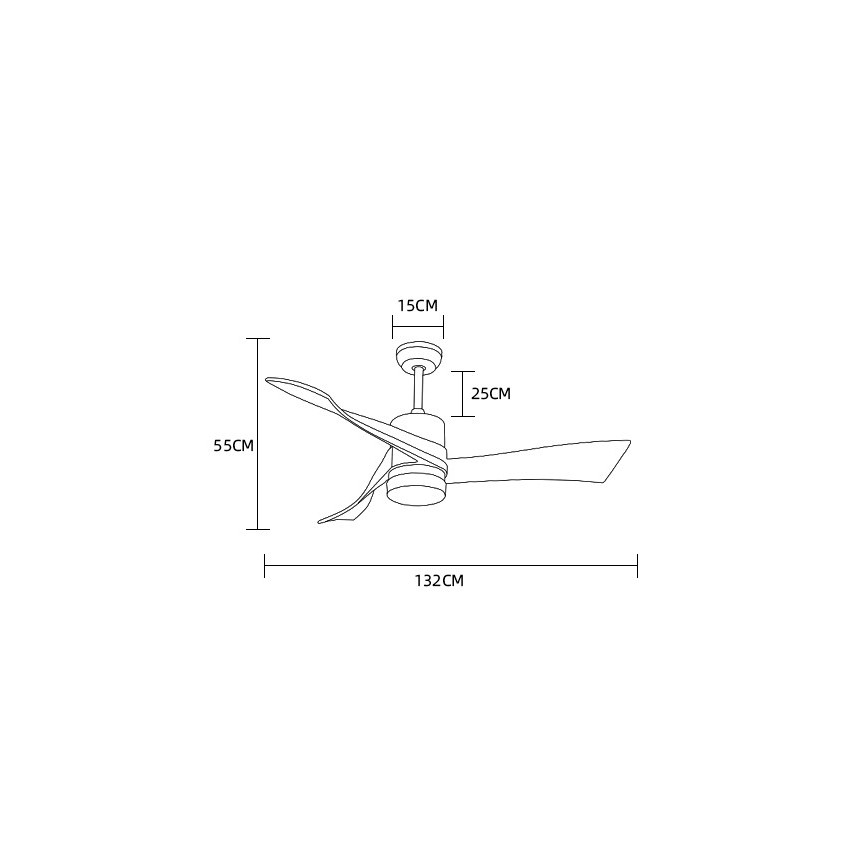 Immax NEO 07136-B - Ventoinha de teto LED SOFISTICADO LED/18W/230V carvalho Wi-Fi Tuya + comando
