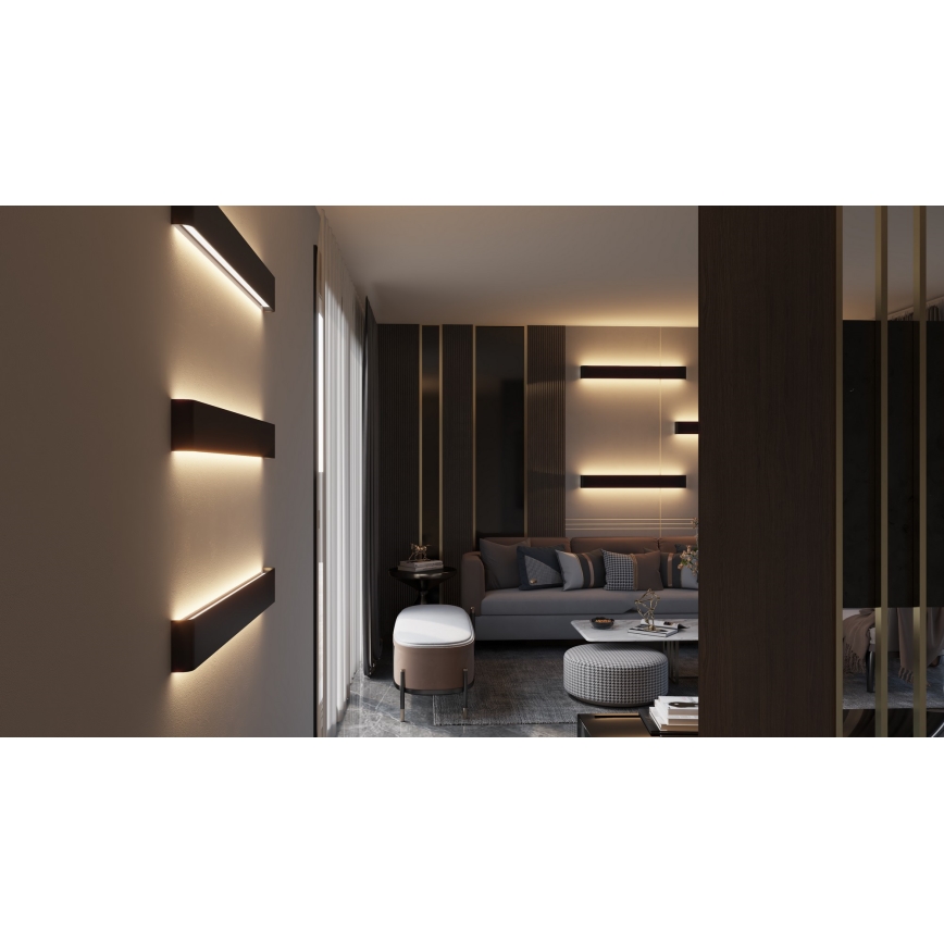 Immax NEO 07137-B - LED SMART Iluminação de parede com regulação LINEA preto LED/40W/230V + controlo remoto 76 cm Tuya ZigBee