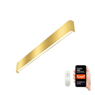 Immax NEO 07137-G - LED SMART Iluminação de parede com regulação LINEA dourada LED/40W/230V + controlo remoto 76 cm Tuya ZigBee