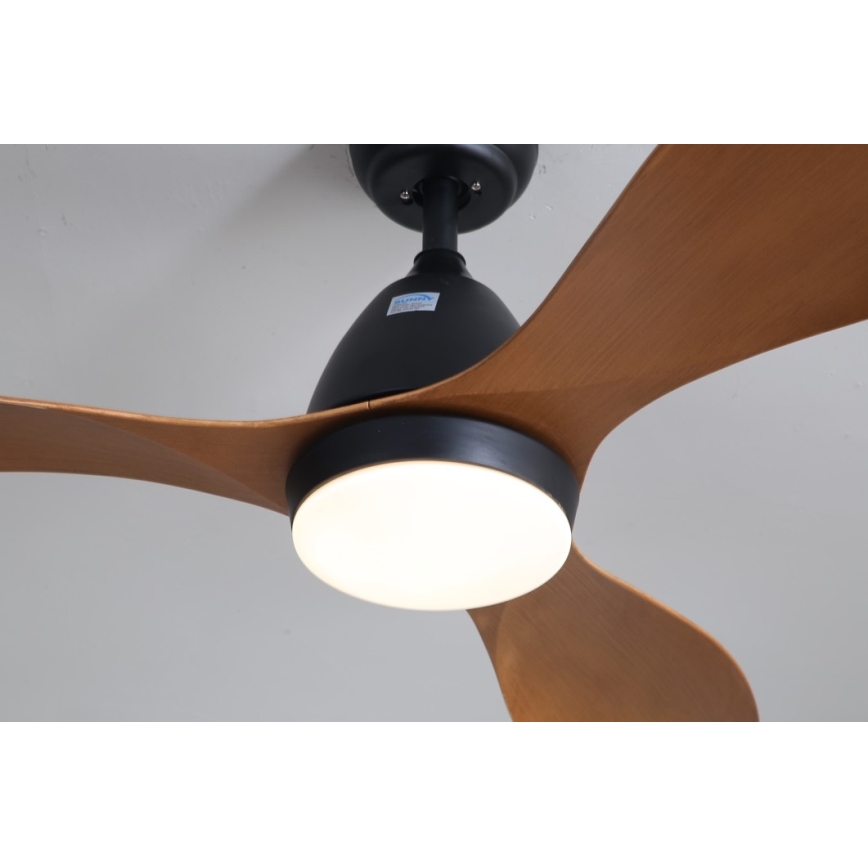 Immax NEO 07141-B - Ventoinha de teto LED NEO LITE FRESCO LED/18W/230V Tuya Wi-Fi preto/castanho + comando