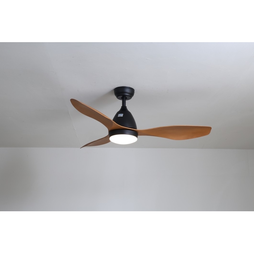 Immax NEO 07141-B - Ventoinha de teto LED NEO LITE FRESCO LED/18W/230V Tuya Wi-Fi preto/castanho + comando