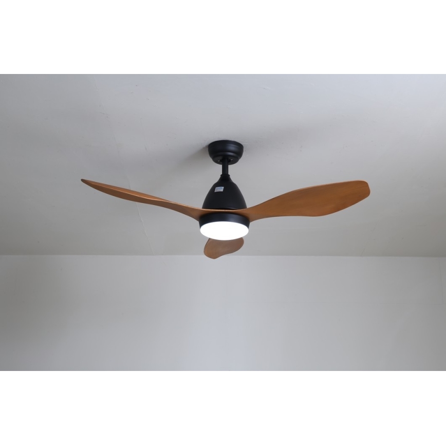 Immax NEO 07141-B - Ventoinha de teto LED NEO LITE FRESCO LED/18W/230V Tuya Wi-Fi preto/castanho + comando