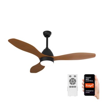 Immax NEO 07141-B - Ventoinha de teto LED NEO LITE FRESCO LED/18W/230V Tuya Wi-Fi preto/castanho + comando