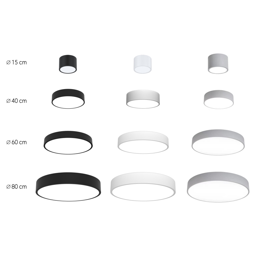 Immax NEO 07143-GR15BD - CONJUNTO 2x Iluminação de teto LED com regulação RONDATE LED/12W/230V Tuya cinzenta + controlo remoto